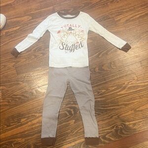 Kids White and Brown Pajamas - Totally Stuffed